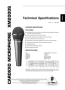 Behringer ULTRAVOICE-XM2000S Spec Sheet